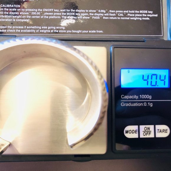 Vtg Peyote Bird Designer Tooled Leather Cuff Bracelet, Sterling Silver, 40.4 Gm - Picture 15 of 15